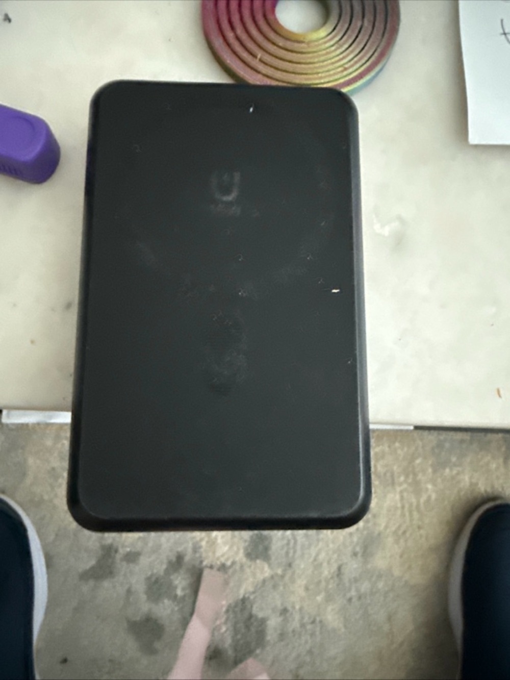 Black Portable phone charger